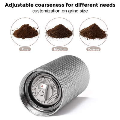 Moderno moedor de café manual de alumínio logotipo personalizado para comercial