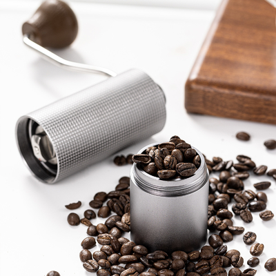 Aço inoxidável metal cônico moedor manual de grãos de café comercial portátil lavável manivela
