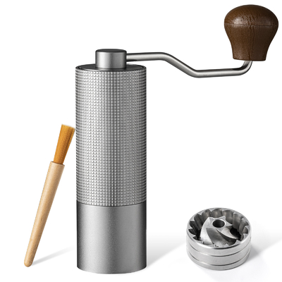 Aço inoxidável metal cônico moedor manual de grãos de café comercial portátil lavável manivela