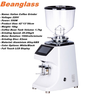 Café elétrico Bean Grinder Coffee Bean Crusher com écran sensível inteligente